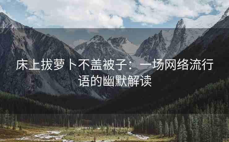 床上拔萝卜不盖被子：一场网络流行语的幽默解读