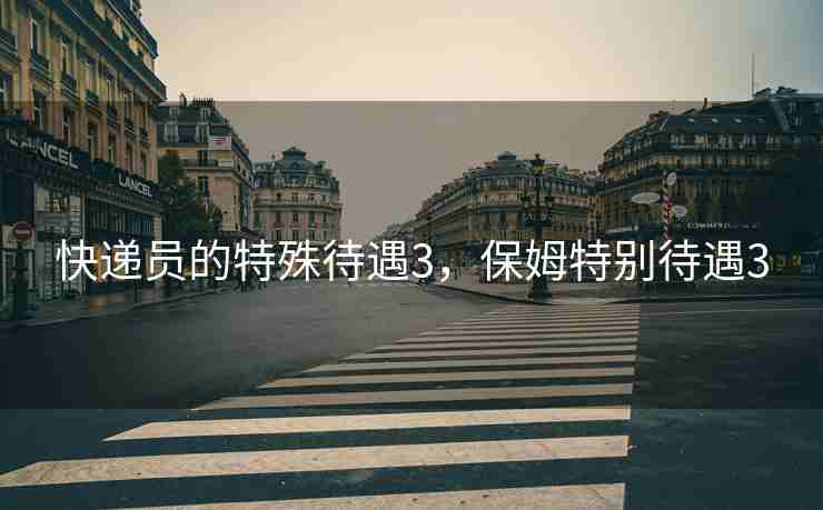 快递员的特殊待遇3，保姆特别待遇3